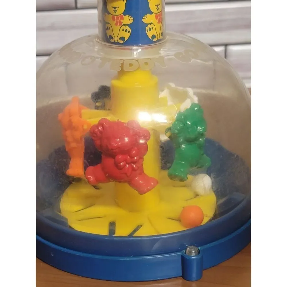 Vintage 1988 Shelcore Teddy-Go-Round Spinning Top #A53